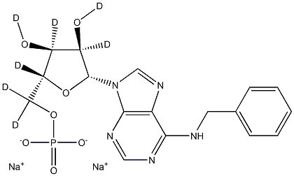 N6-Benzyladenosine-5'-monophosphate-D7 Sodium Salt Struktur