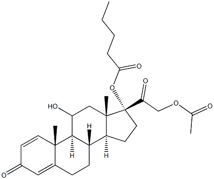 Prednisolone acetate valerate Struktur