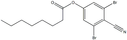 3,5-dibromo-4-cyanophenyl octanoate Struktur