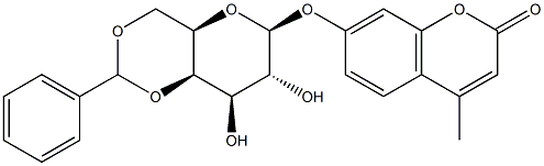 4-Methylumbelliferyl 4,6-O-Benzylidene-b-D-galactopyranoside Struktur