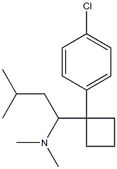 1-[1-(4-CHLOROPHENYL)CYCLOBUTYL]-3-METHYL-N,N-DIMETHYL-BUTYLAMINE Struktur