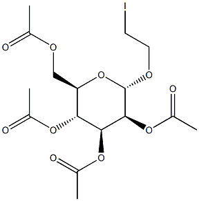 2-Iodoethyl2,3,4,6-tetra-O-acetyl-a-D-mannopyranoside Struktur