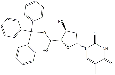 5'-O-Trityl-3'-b-hydroxy-D-thymidine Struktur