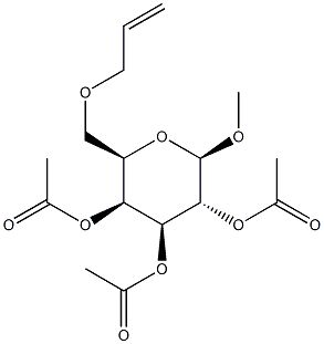 Allyl2,3,4-tri-O-acetyl-b-D-galacturonidemethylester Struktur