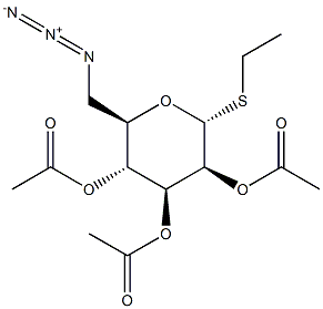 Ethyl2,3,4-tri-O-acetyl-6-azido-6-deoxy-a-D-thiomannopyranoside Struktur