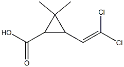 3-(2,2-dichloroethenyl)-2,2-dimethylcyclo propanecarboxlic acid Struktur