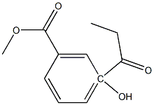 3-hydroxy-3-(1-oxopropyl)benzoic acid methyl ester Struktur