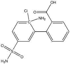 4-chloro-3-sulfanilamidebenzoic acid Struktur