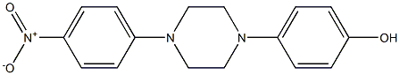 4-(4-(4-Nitrophenyl)-1-piperazinyl)phenol Struktur