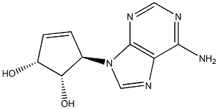 (1R,4R,5S)-4-(6-aminopurin-9-yl)cyclopent-2-ene-1,5-diol Struktur