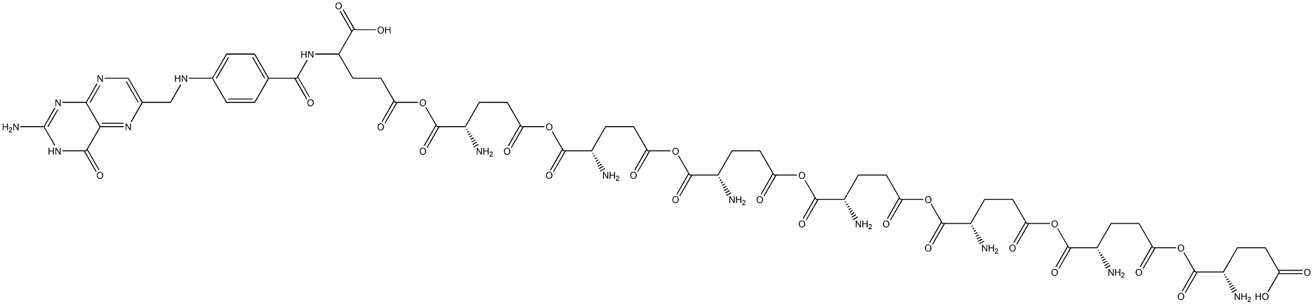 Heptaglutamyl folic acid Struktur