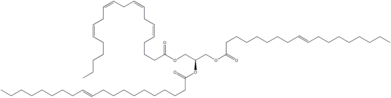 1-(9Z-octadecenoyl)-2-(11Z-eicosenoyl)-3-(5Z,8Z,11Z,14Z-eicosatetraenoyl)-sn-glycerol Struktur