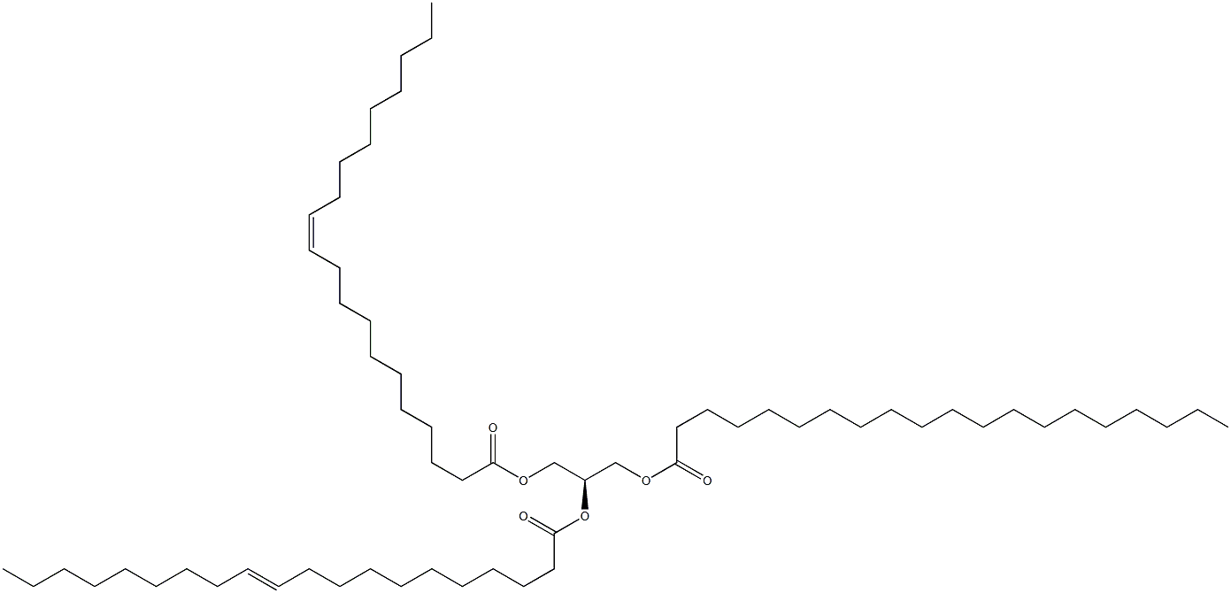 1-eicosanoyl-2,3-di-(11Z-eicosenoyl)-sn-glycerol Struktur