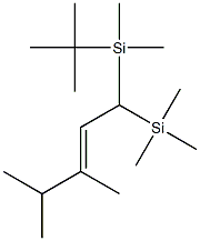 1-(t-Butyldimethylsilyl)-3,4-dimethyl-1-trimethylsilylpent-2-ene Struktur