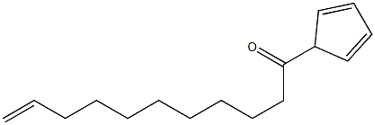 1-Cyclopenta-2,4-dienylundec-10-en-1-one Struktur