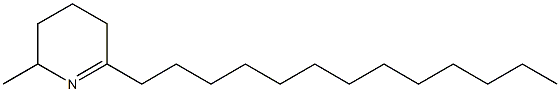 2-Methyl-6-tridecyl-2,3,4,5-tetrahydropyridine Struktur