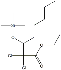 Ethyl 2,2-dichloro-3-[(trimethylsilyl)oxy]octanoate Struktur