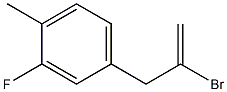 2-Bromo-3-(3-fluoro-4-methylphenyl)prop-1-ene 97% Struktur