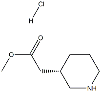 (S)-3-Piperidine Acetic Acid Methyl Ester HCl Struktur