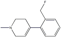 1-methyl-4-(2-(fluoromethyl)phenyl)-1,2,3,6-tetrahydropyridine Struktur