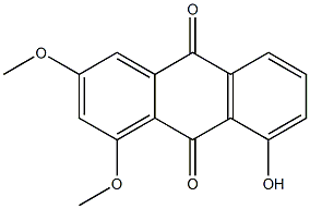 8-hydroxy-1,3-dimethoxy-9,10-anthraquinone Struktur