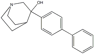 3-(biphenyl-4-yl)-3-hydroxyquinuclidine Struktur