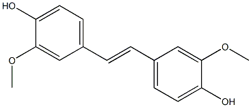 3,3'-dimethoxy-4,4'-dihydroxystilbene Struktur