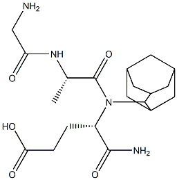 (adamant-2-yl)-glycyl-alanyl-isoglutamine Struktur