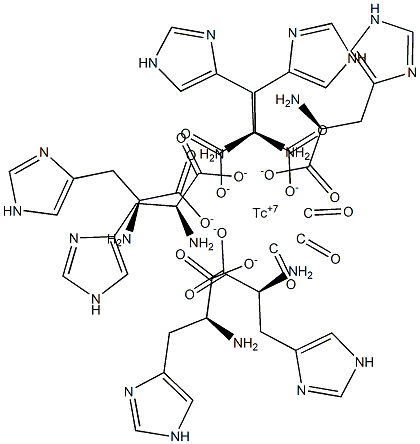 tricarbonylhistidinetechnetium(0) Struktur