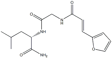 N-(3-(2-furyl)acryloyl)glycyl-leucinamide Struktur