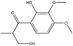 3-hydroxy-1-(2-hydroxy-3,4-dimethoxyphenyl)-2-methylpropanone Struktur