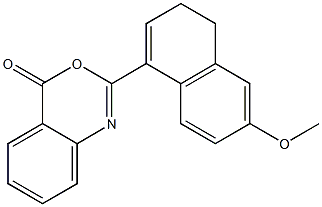 2-(6'-methoxy-3',4'-dihydro-1'-naphthyl)-4H-3,1-benzoxazin-4-one Struktur