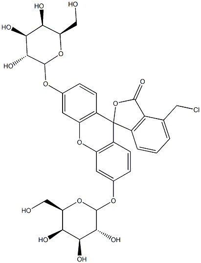 chloromethylfluorescein digalactopyranoside Struktur