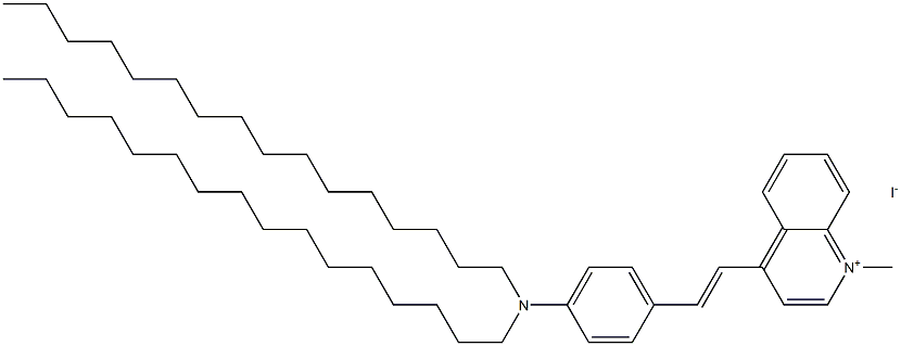 4-(4-(dihexadecylamino)styryl)-N-methylquinolinium iodide Struktur