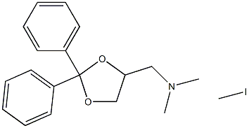 2,2-diphenyl-(1,3)-dioxolan-4-ylmethyl(dimethyl)amine methiodide Struktur