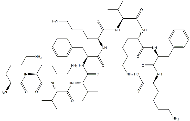 lysyl-lysyl-valyl-valyl-phenylalanyl-lysyl-valyl-lysyl-phenylalanyl-lysine Struktur