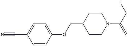 1-(3-iodopropen-2-yl)-4-((4-cyanophenoxy)methyl)piperidine Struktur