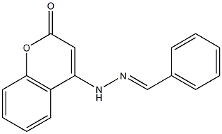 4-benzylidenehydrazinocoumarin Struktur