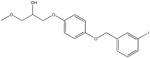 1-(4-(3-iodobenzyloxy)phenyloxy)-3-methoxy-2-propanol Struktur