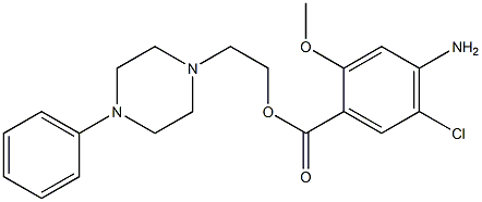 2-(N-(phenyl)piperazino)ethyl 4-amino-5-chloro-2-methoxybenzoate Struktur