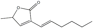 4-hydroxy-4-methyl-2-(1-hexenyl)-2-butenolide Struktur