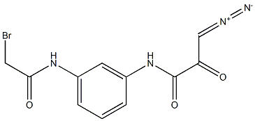 N-bromoacetyl-N'-(3-diazopyruvoyl)-1,3-phenylenediamine Struktur