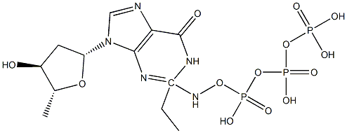 N(2)-ethyl-2'-deoxyguanosine triphosphate Struktur