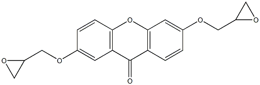 2,6-di-(2,3-epoxypropoxy)xanthone Struktur