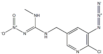 N-(5-azido-6-chloropyridin-3-ylmethyl)-N'-methyl-N''-nitroguanidine Struktur