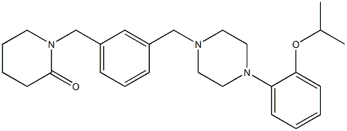 1-((3-((1-(2-(1-methylethoxy)phenyl)-4-piperazinyl)methyl)phenyl)methyl)piperidin-2-one Struktur