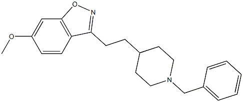 6-methoxy-3-(2-(1-(phenylmethyl)-4-piperidinyl)ethyl)-1,2-benzisoxazole Struktur