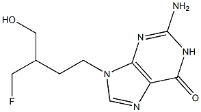 9-(4-fluoro-3-hydroxymethylbutyl)guanine Struktur