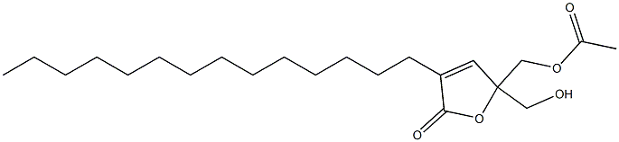 5-(acetoxymethyl)-5-(hydroxymethyl)-3-tetradecyl-2,5-dihydro-2-furanone Struktur