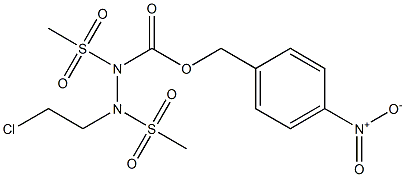 1,2-bis(methylsulfonyl)--1-(2-chloroethyl)-2-((4-nitrobenzyloxy)carbonyl)hydrazine Struktur